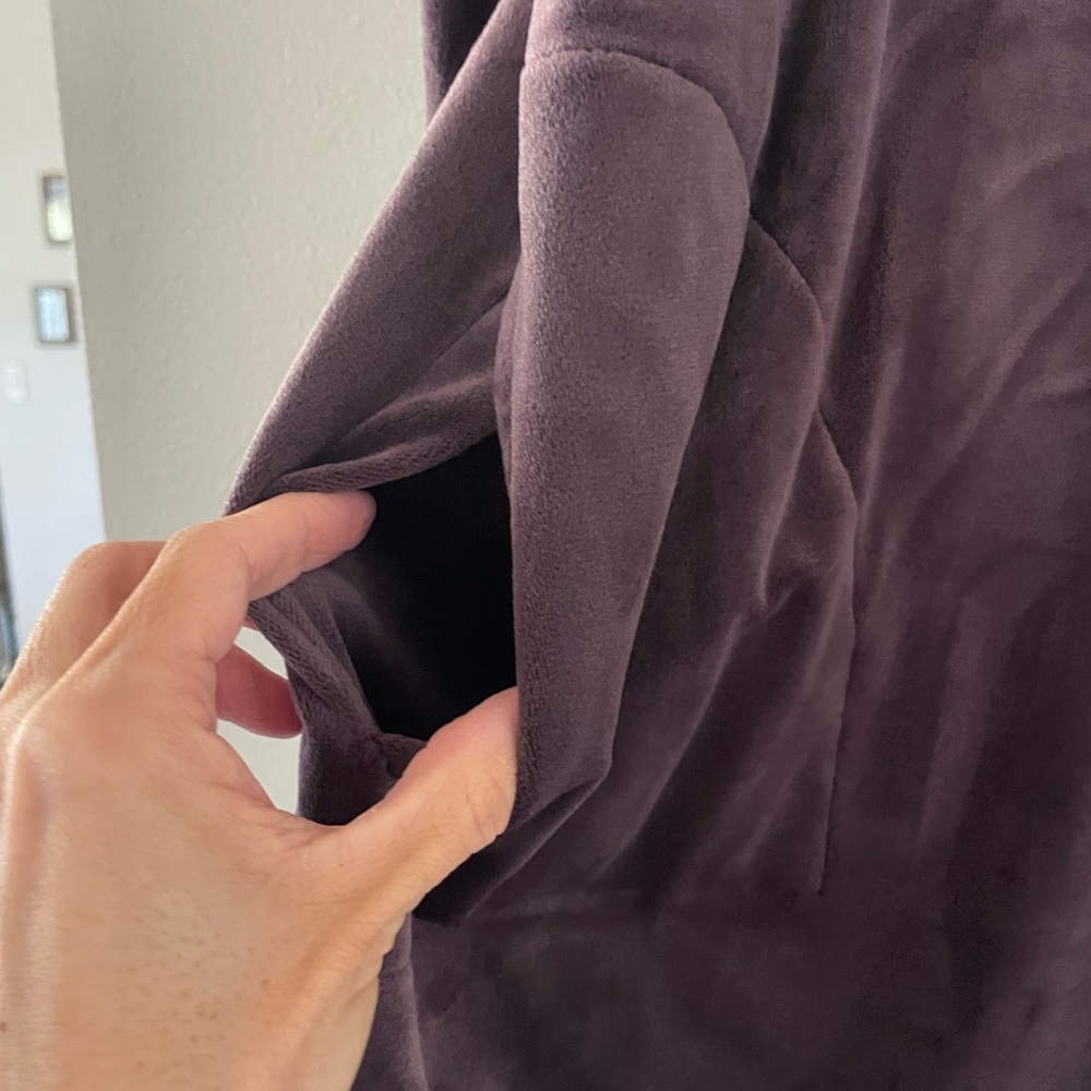 Pure Jill Purple Velour Long Sleeve Sweater - Picture 3 of 6